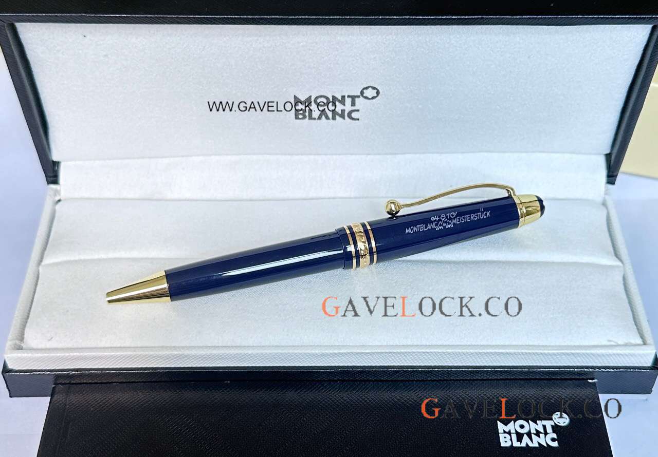 Best Montblanc 100 Yrs Meisterstuck Midsize Ballpoint Precious Blue Resin